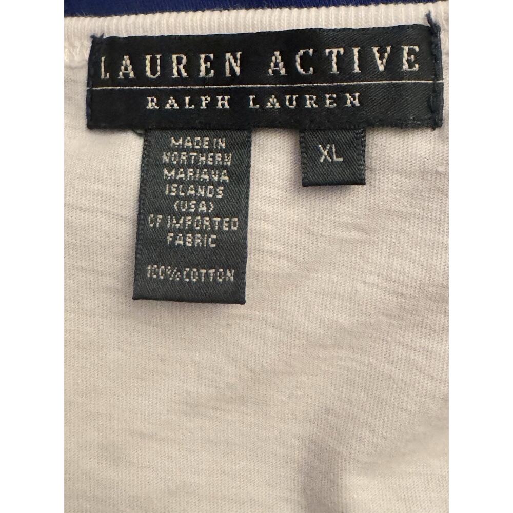 Lauren Ralph Lauren Active Tank Top White Sz XL academia Coastal Capsule Yacht - Picture 5 of 6
